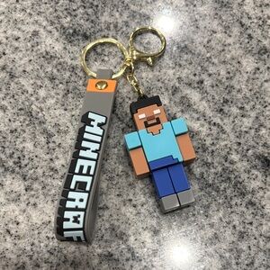 Minecraft Key & Card Holder with Steve Figure